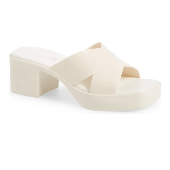 Jeffrey Campbell Shoes - Jeffrey Campbell Bubblegum Platform Slides, in Cream, size 8, never worn! NWT!